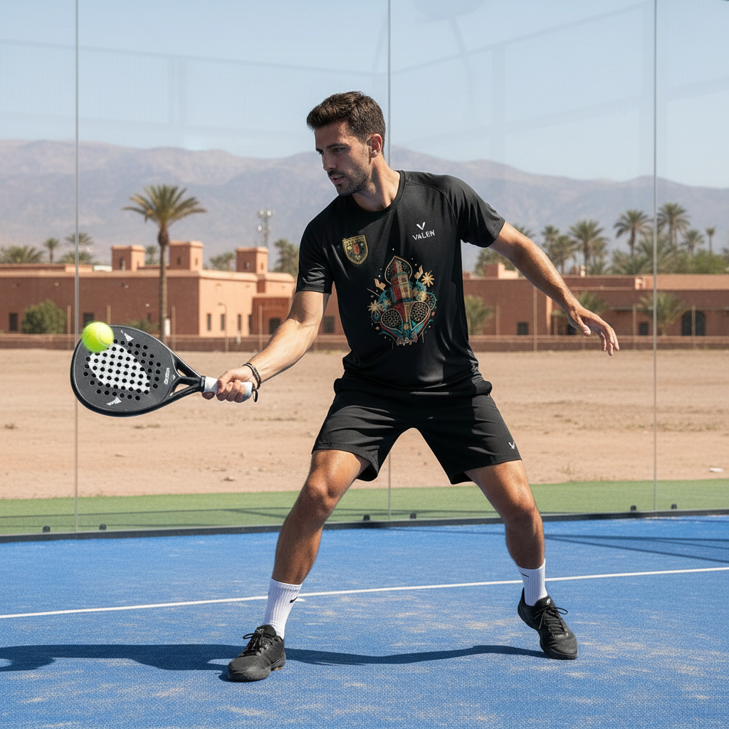 Action padel VALEN Marrakech authentique