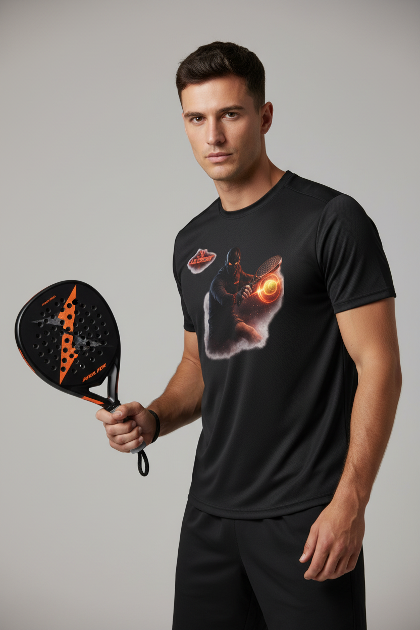 Modèle humain avec t-shirt padel