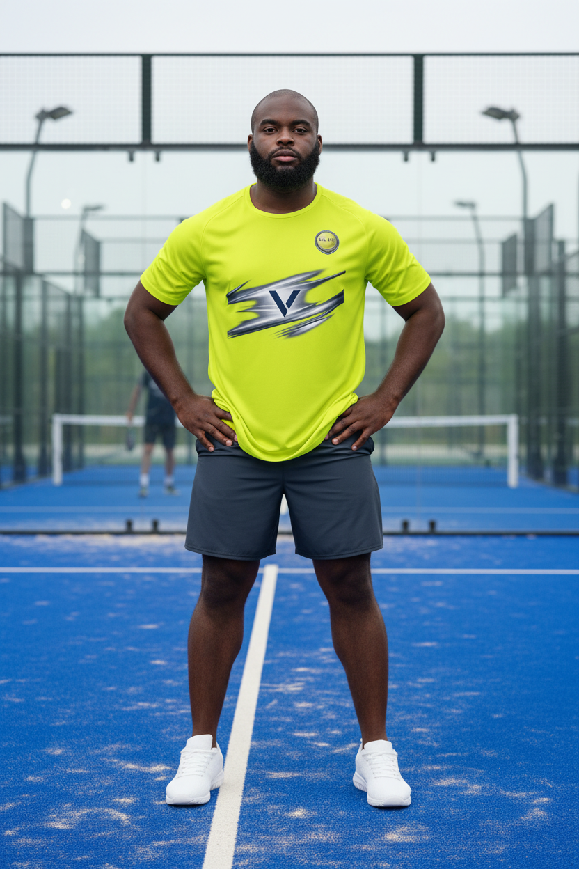 VALEN Aerodynamic Style Jaune - Mannequin fond padel