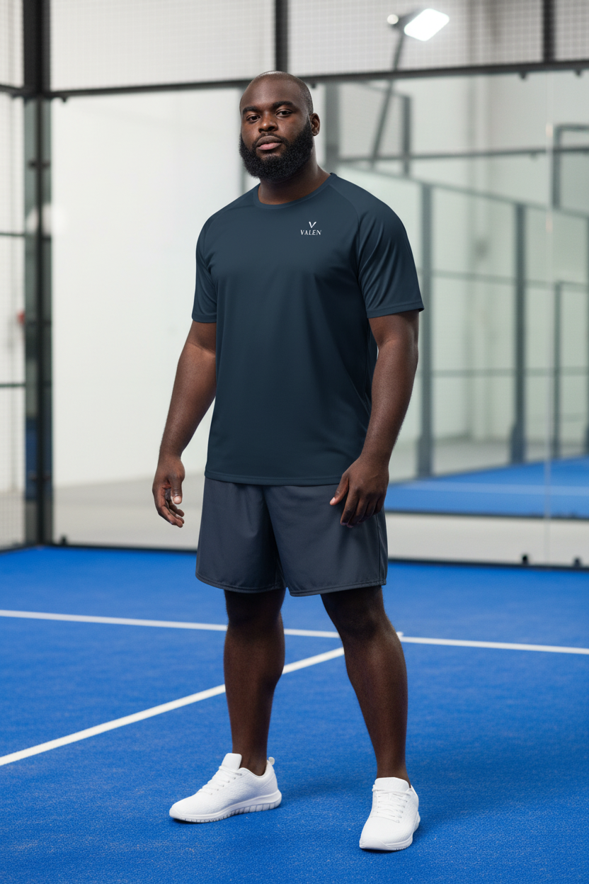 VALEN Classique Intemporel Bleu Marine - Mannequin fond padel