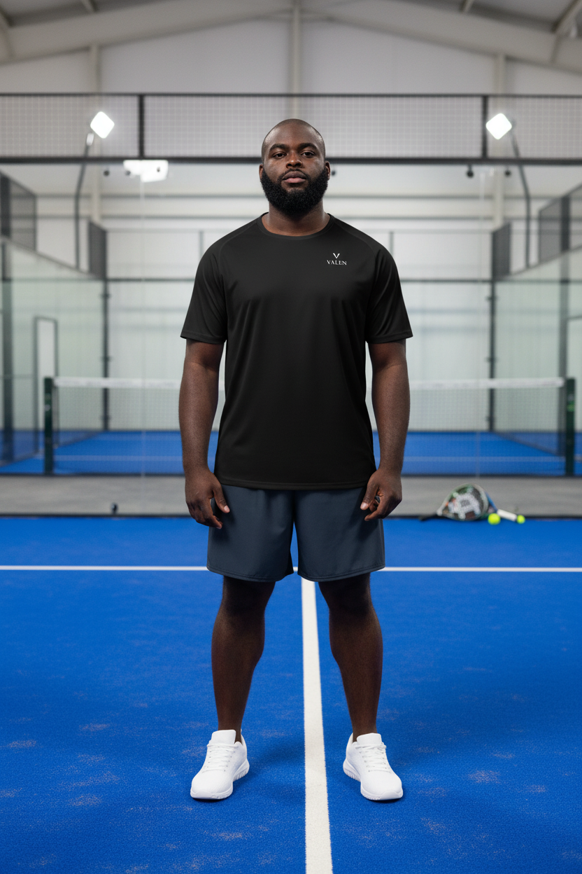 VALEN Classique Intemporel Noir - Mannequin fond padel